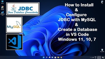 How to Install and Configure JDBC with MySQL also Create Database in VS Code |Ada Code|