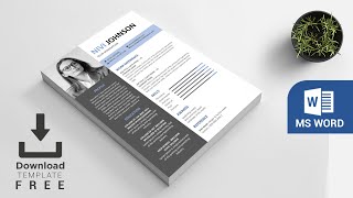 Professional Resume - How to Make CV/Resume in MS Word  ⬇ FREE  TEMPLATE