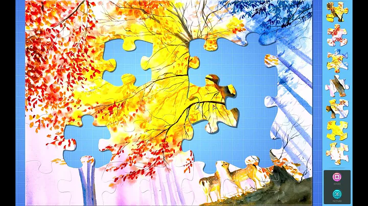Solving Magic Jigsaw Puzzles 93 (35 pcs) Painted autumn