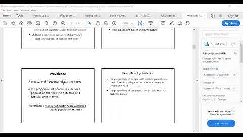Measures of disease frequency