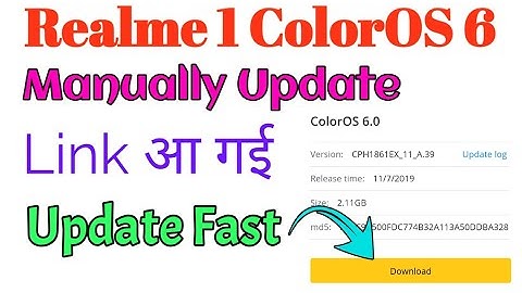 Realme 1 ColorOS 6 Stable Update Manually Link | Atul Tech Bazaar