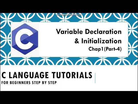 Variable Declaration | How to Declare and Initialize Variables in C Language