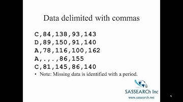 How to use SAS - Lesson 12 - Reading Data Into SAS, Part 1
