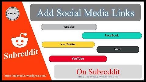 How to Add Social Media Links on Subreddit