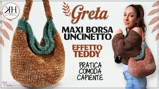 MAXI BORSA UNCINETTO "Greta" - Pratica, comoda e capiente! 🍂 #crochet