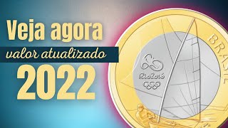 MOEDA DE 1 REAL VELA DAS  (OLIMPÍADAS RIO 2016) - VALOR CATÁLOGO 2022(VEJA COMO VENDER SUA MOEDA)