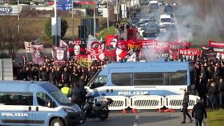 Curva Sud Milano corteo dalla Rovagnati al Brianteo (Monza-Milan) #curvasudmilano #acmilan