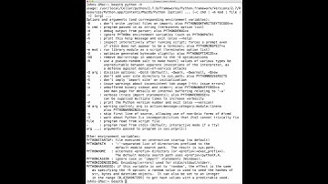 Running python -h command