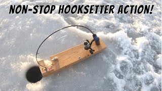 Packable Design DIY Automatic Ice Fishing Hook Setter for Under