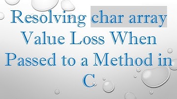 Resolving char array Value Loss When Passed to a Method in C