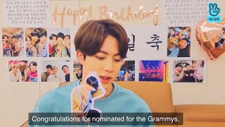 [ENG SUB] Jin’2020 Birthday V Live 20201204