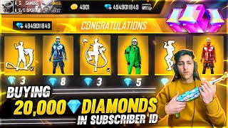 Gifting 20,000 Diamonds Dj Alok & All New Emotes From Event In Subscriber Id - Garena Free Fire