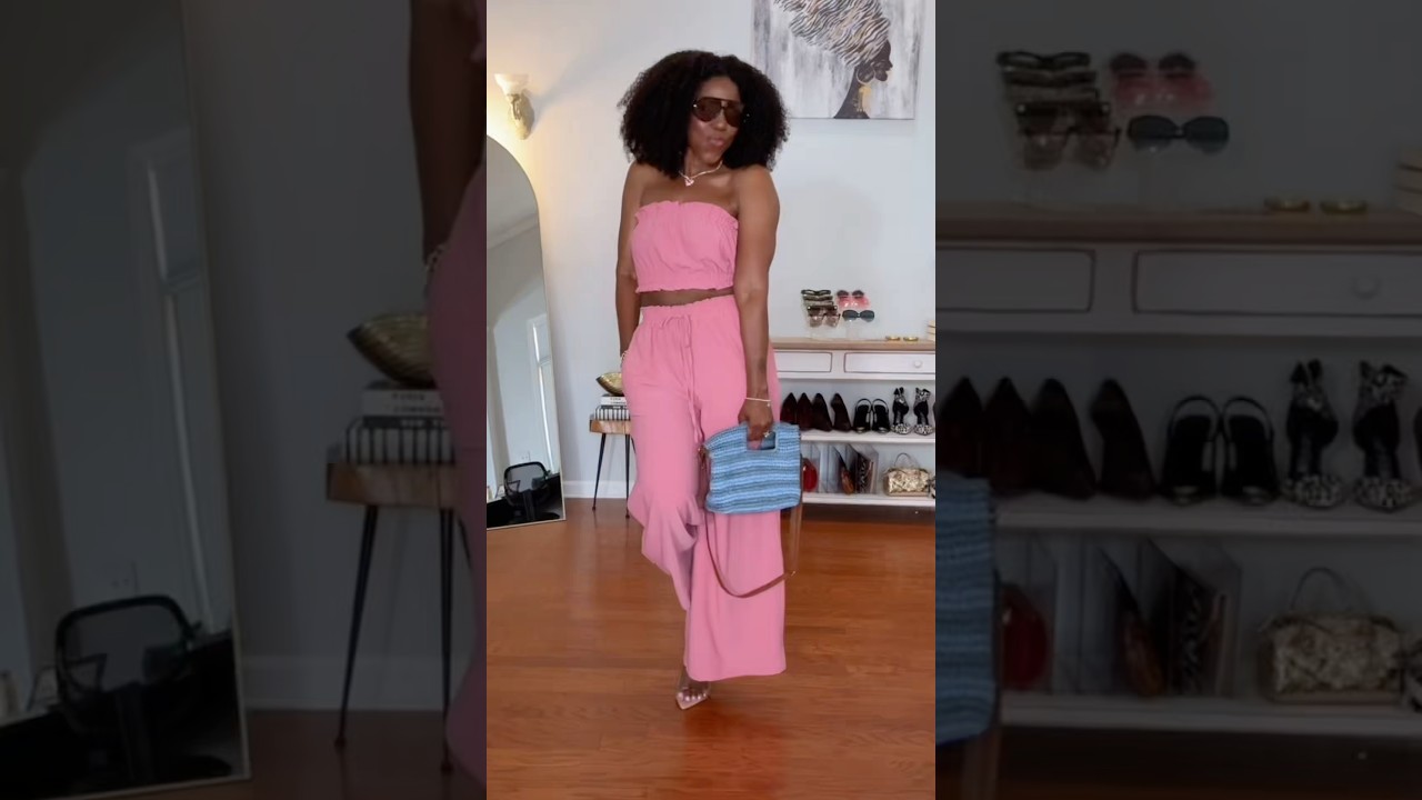 Everything is linked in my LTK!  https://liketk.it/6e2PQ

Lightweight, comfy, flattering and perfect for brunch, vacation, rooftop dinners or just looking put together while running errands. Paired it with clear heels, oversized sunnies and a blue straw bag for the cutest summer look. 😍

#AmazonFashion #VacationOutfit #MatchingSet #SummerStyle #PinkOutfit #FashionOver50 #FYP #LTKStyle #LTKFinds #LTKVacationStyle