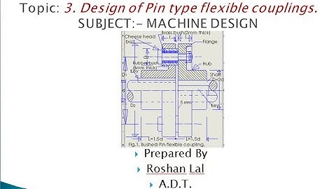 ME308 Design of pin type flexible coupling Roshan Lal ADT GPC Ajmer