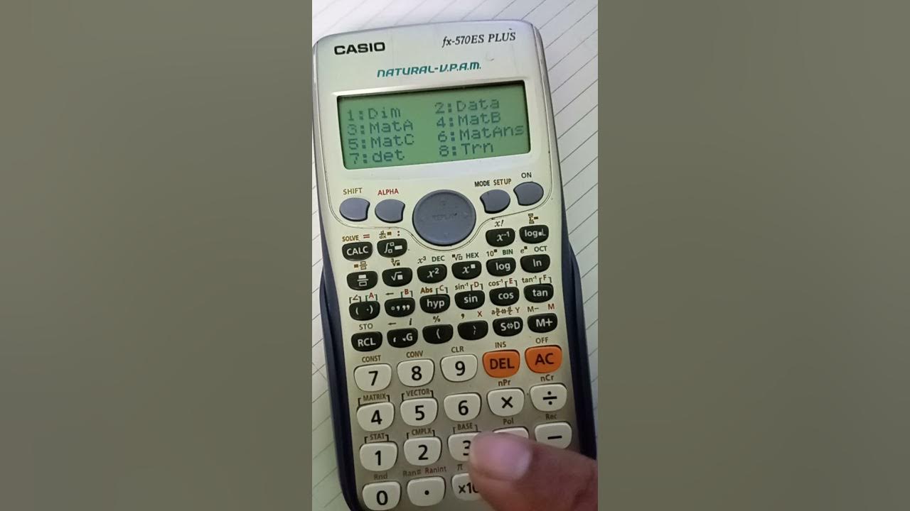 casio fx570ES PLUS matrik (matrix) equation solve using calculator
