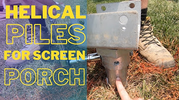 Installing Helical Piles And Deck Framing For Screen Porch - SCREEN PORCH PARADISE PT 1