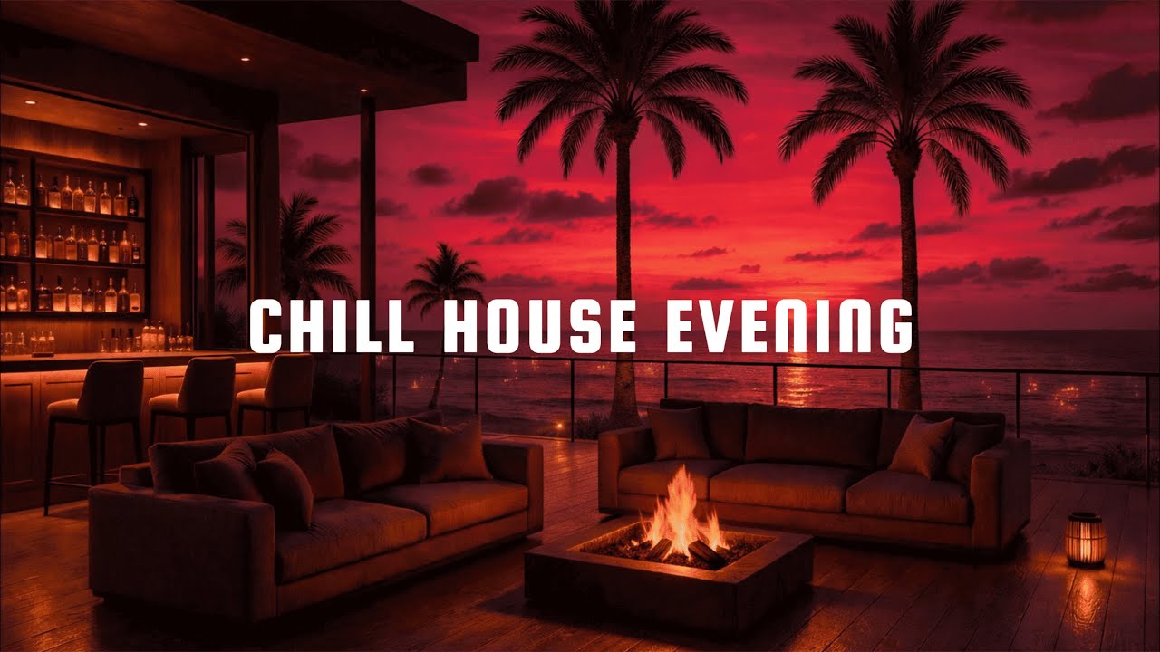 Chillout Lounge Music for Relaxing & Focus | Sunset Beach Bar Ambience (1 Hour)