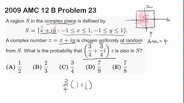 2009 AMC 12 B Problem 23 (Complex Numbers, Linear Inequality)