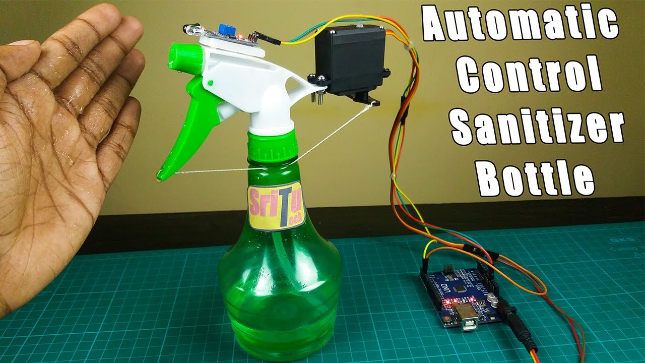 How to make an automatic hand sanitizer dispenser using Arduino and IR