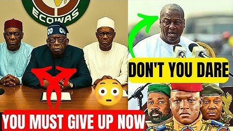 RED ALERT / ECOWAS MOVES AGAINST COUPS ! MAHAMA FIRE BACK 😳