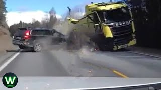 Tragic! Ultimate Near Miss Video Of Biggest Trucks Crashes Filmed Seconds Before Disaster