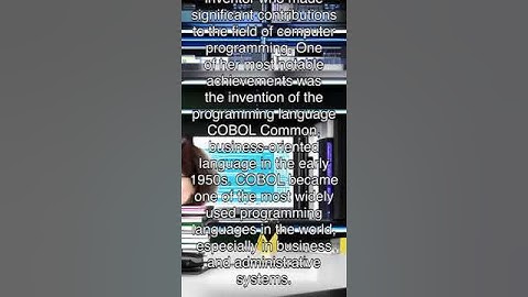 Grace Hopper: A Pioneer in Computer Science and Invention