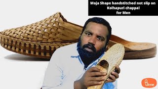 Moja Shape hand stiched net slip on Kolhapuri chappal for Men