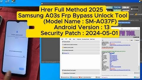 SAMSUNG A03s FRP Bypass Android Version 13 One click Done