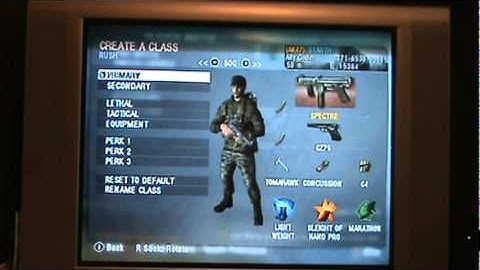 COD Black Ops Wii Create A Class #1
