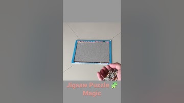 Solving the jigsaw puzzle in 1 second. #magic #jumpcut #jigsaw #zachking