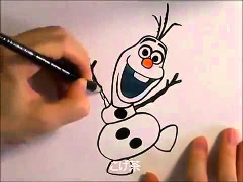 簡単 オラフの描き方 ぬり方 いろいろ説明してみた How To Draw Olaf 面白い Youtube