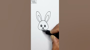 Very Easy Rabbit Drawing Shorts || How To Draw a Rabbit || #simple #drawing #shorts #video