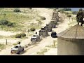 Military weapons Convoy Destroy By Single Soldier Attack Used Rpg Weapons | Gtav