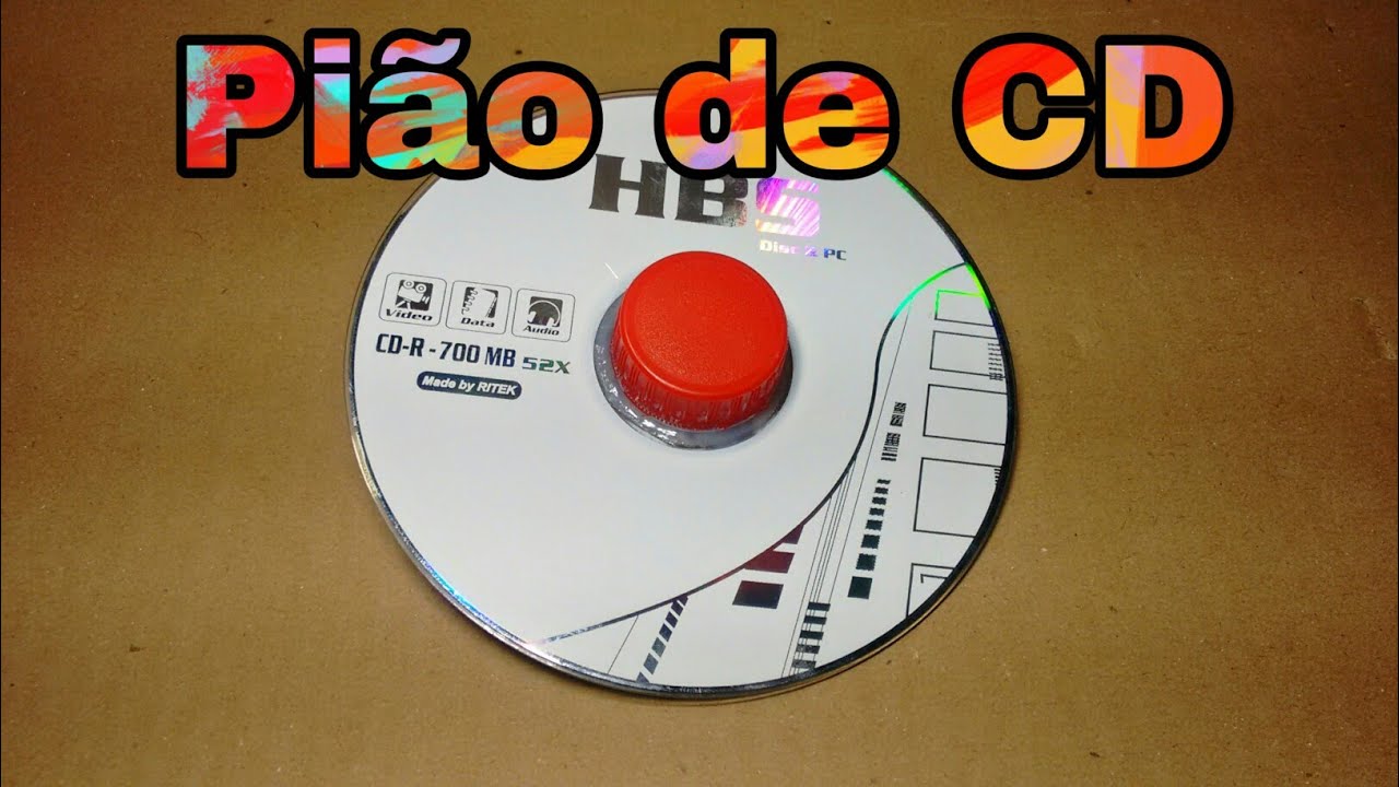 Pião feito com CD 