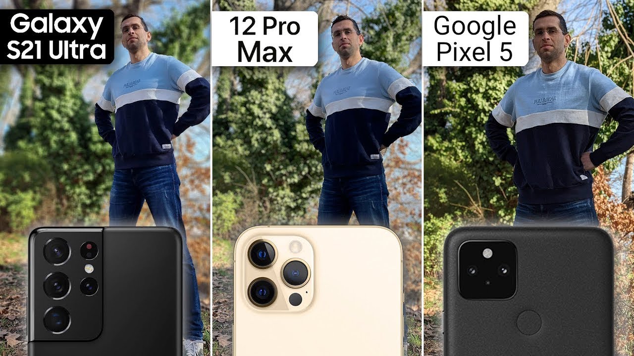 Galaxy S21 Ultra Vs Iphone 12 Pro Max Vs Pixel 5 Camera Comparison Youtube