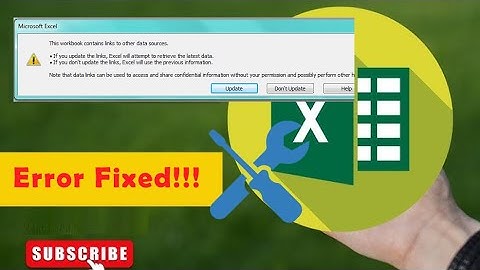 Excel Error: This Workbook Contains Links to Other Data Sources (Fixed!) | Excel Tech & Tricks