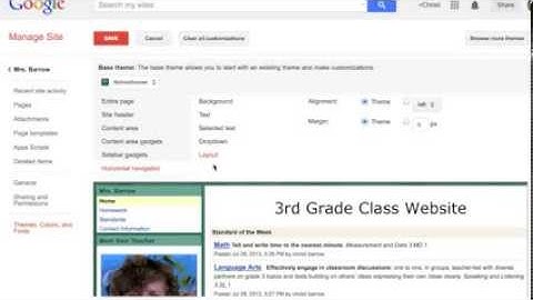 Adding Themes, Colors, Fonts to you Google Site