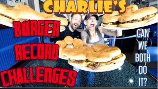 CHARLIE’S BURGER RECORD CHALLENGE | MUST BEAT THE RECORD | DAN KENNEDY | MOM VS FOOD  MOLLY SCHUYLER