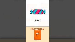 Learning shapes for kids - rectangle for children / education video in english