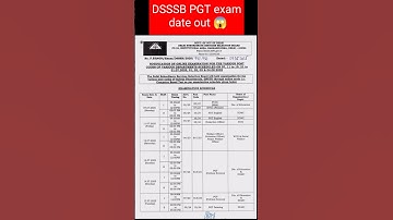 DSSSB PGT exam date out 😱/ DSSSB exam 2025/ DSSSB PGT exam #dsssb#dsssbpgtvacancy#dsssbnotice#shorts