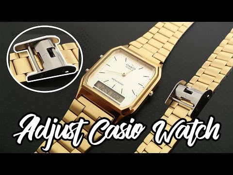 adjusting casio metal watch band