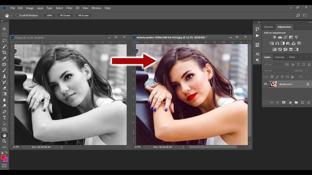 How to Colorize a Black and White Photo in CC