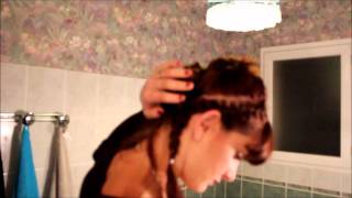Jessica Alba double braids hairstyle