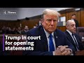 Trump trial opening statements and first witness in hush money case