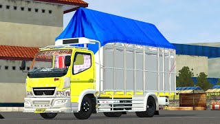 TRUK OLENG CANTER REBECCA STANDART MINIMALIS | MOD BUSSID REAL LIVE #PART 5 screenshot 2