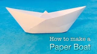 How to make a Paper Boat. Easy Origami Boat tutorial.