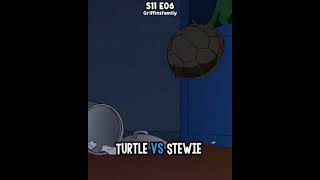 Mario saved Stewie being killed by turtle Stewie turtle fight Family guy