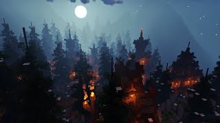 Minecraft Relaxing Music  | Sleep, Study, & Relax | Night Village