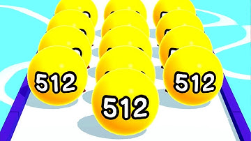 Ball Run 2048 - All Levels Gameplay Android, iOS ( Levels 65 )