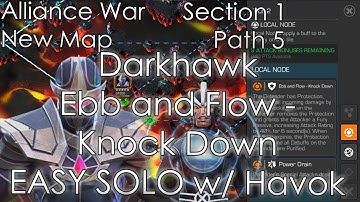 Darkhawk on Ebb and Flow - Knock Down EASY SOLO with Havok! New AW Map, Tier 3, Node 2 - MCOC